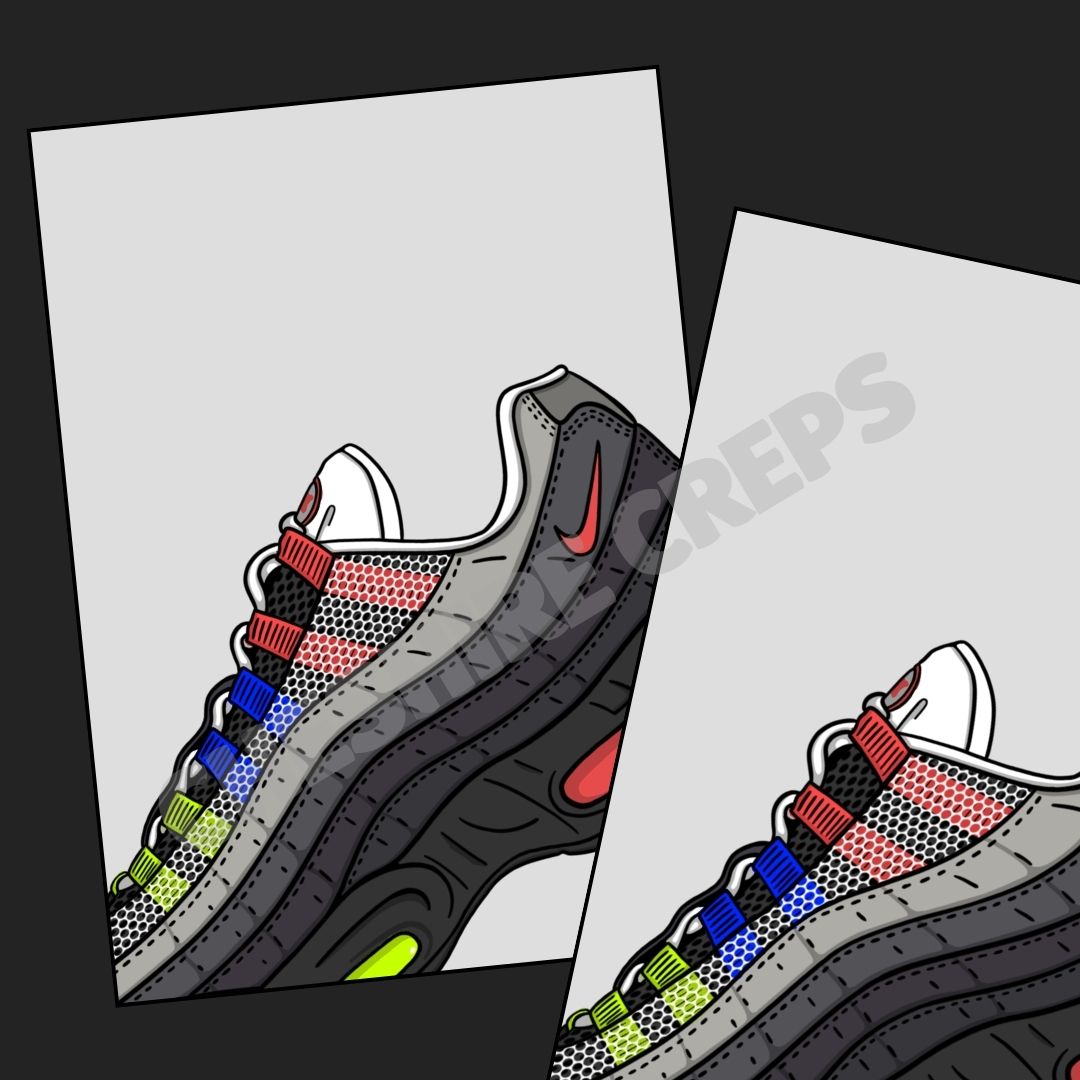 Air Max 95 Greedy A3 Print - Cheshire Creps