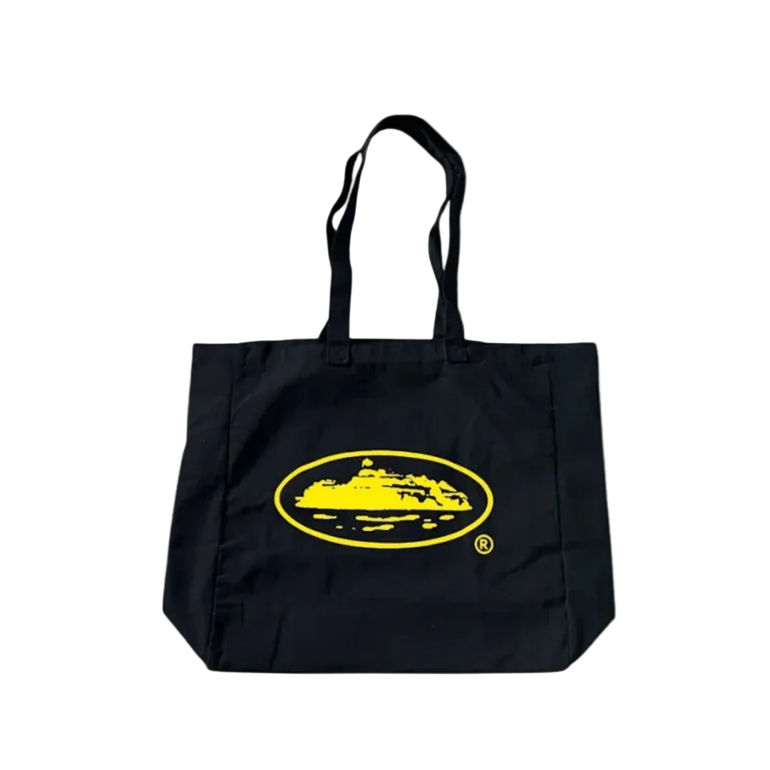 Corteiz Tote Bag Black / Yellow - Cheshire Creps