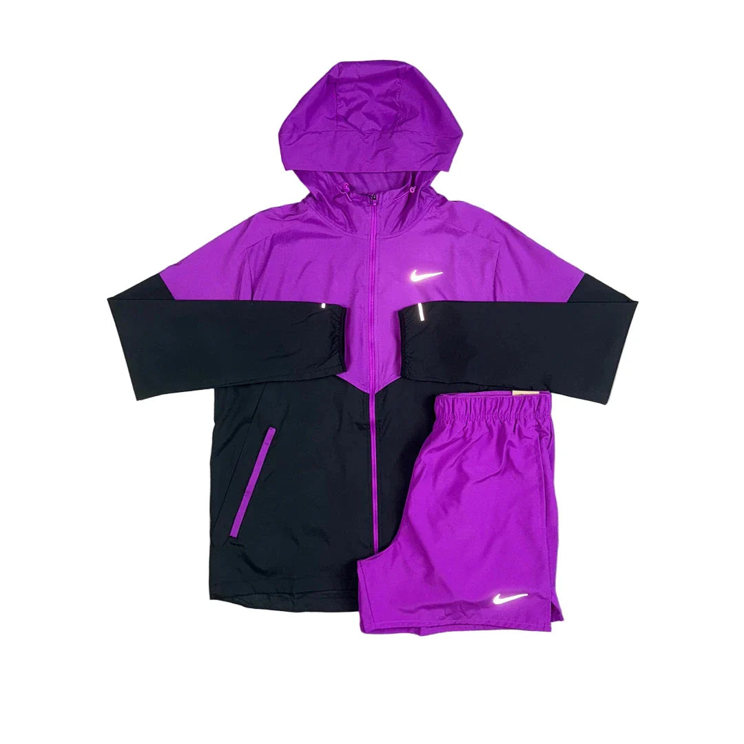 Nike Purple UV Jacket / Challenger Short Set - Cheshire Creps