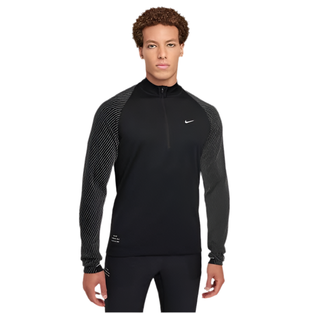 Nike - Running Division Black Reflective Quarterzip - Cheshire Creps
