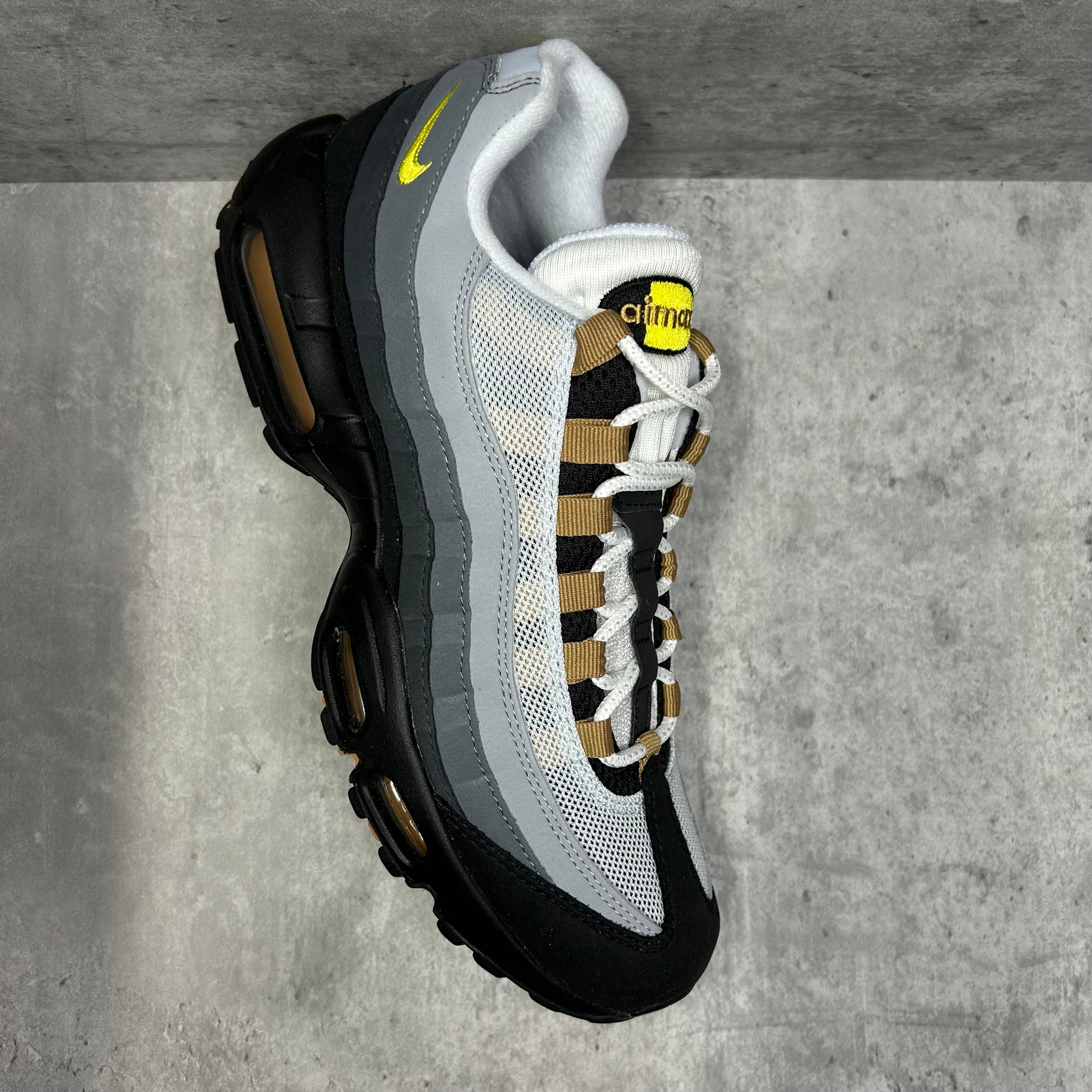 Nike air max 95 no-sew gray/yellow best sale