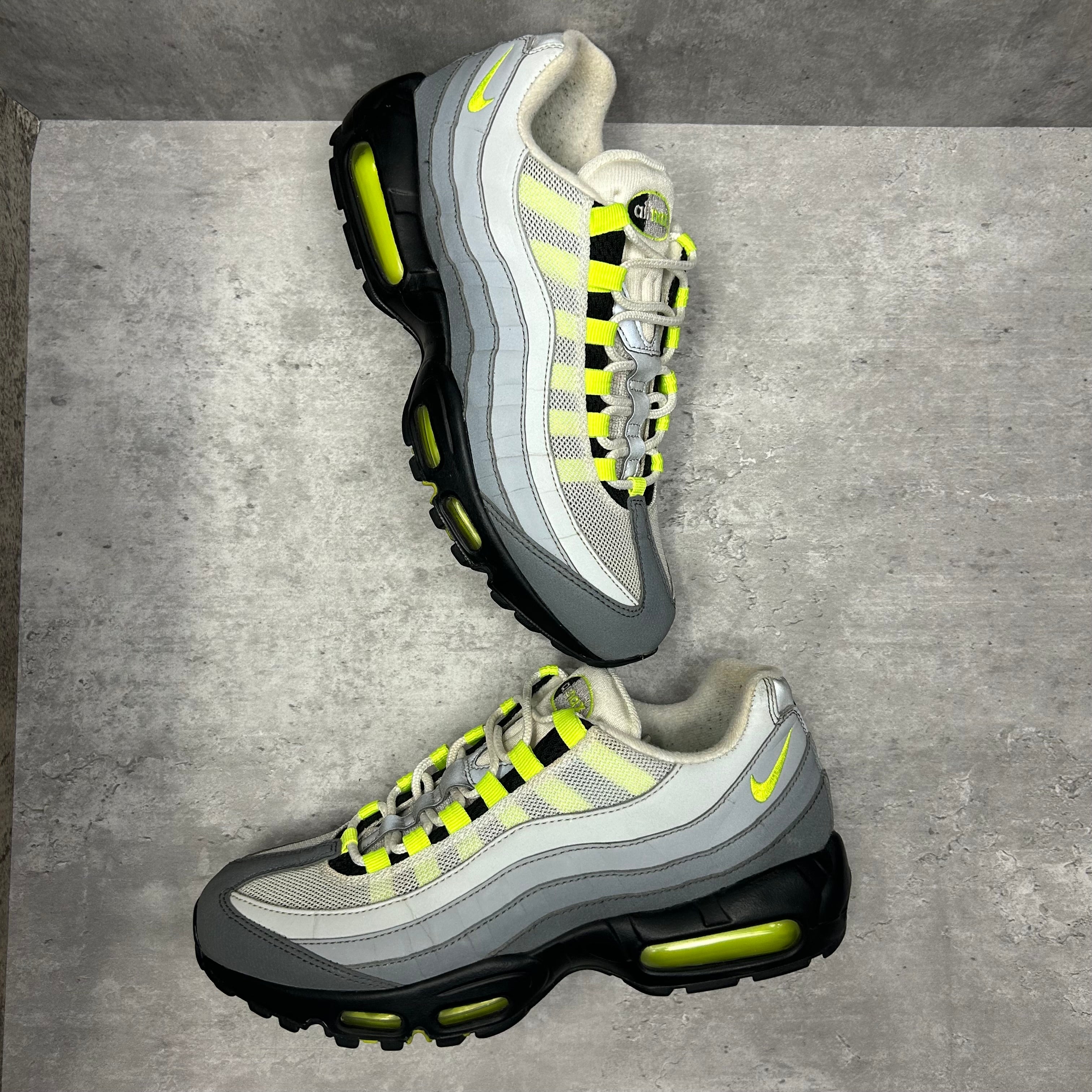 Nike air max 95 (gs) - white/grey/neon yellow hotsell