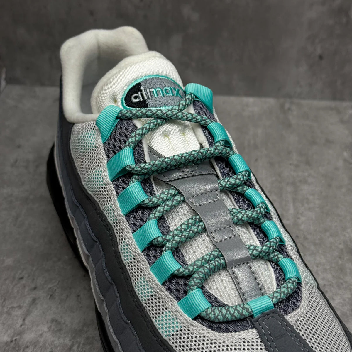 Air Max 95 Laces Turquoise - 3M Reflective - Cheshire Creps