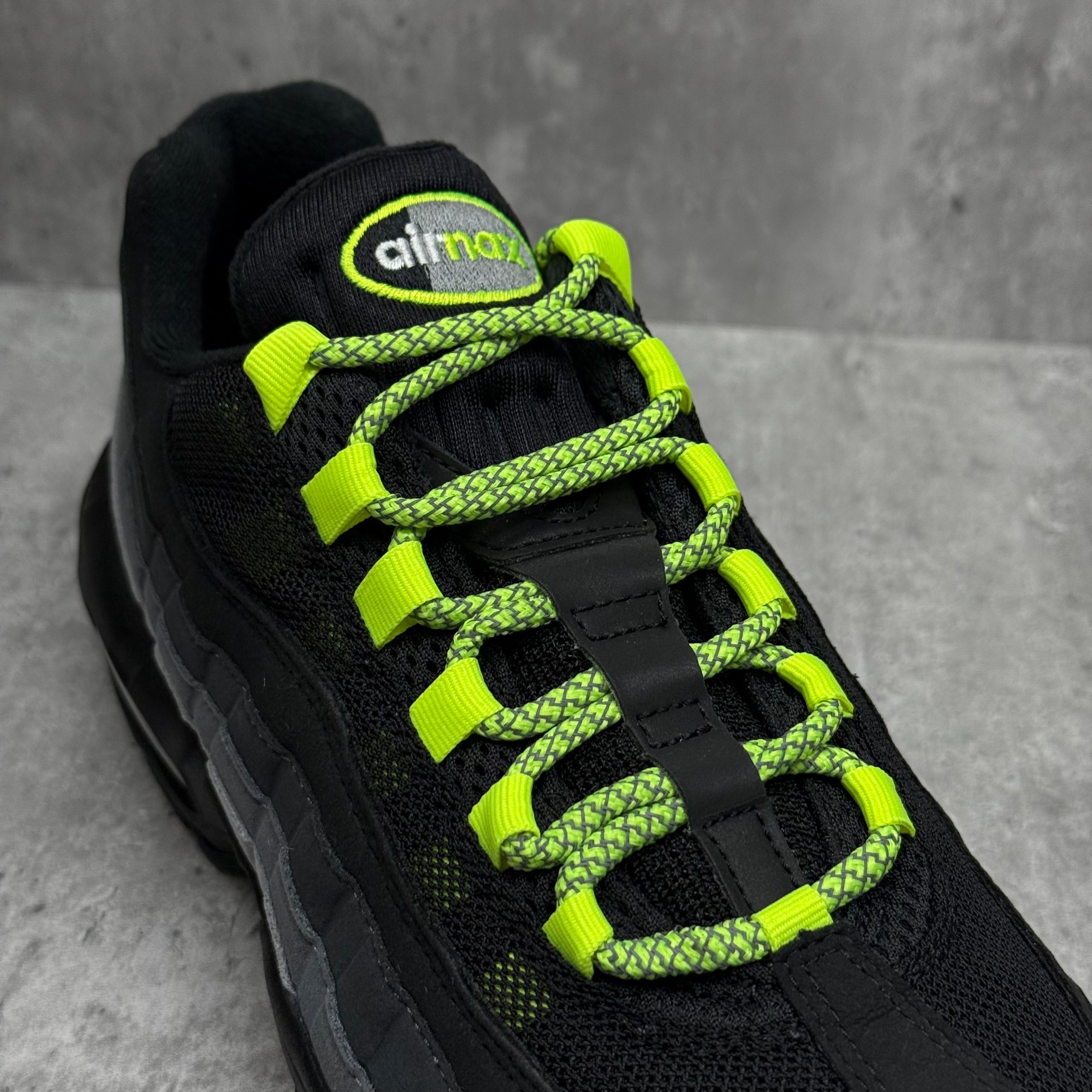 3M Reflective Airmax 95 Laces Neon