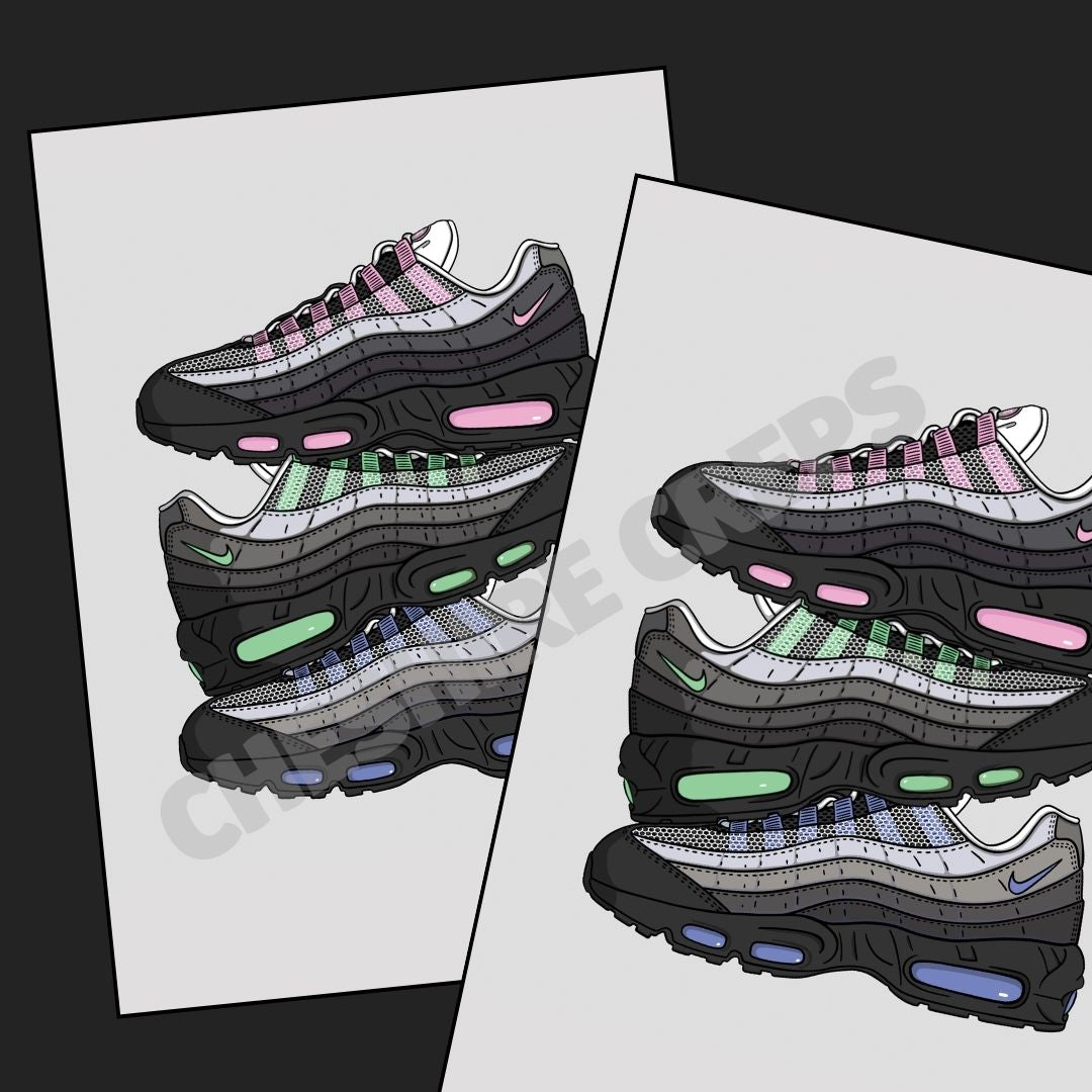 Air Max 95 Sole Stacks A3 Print