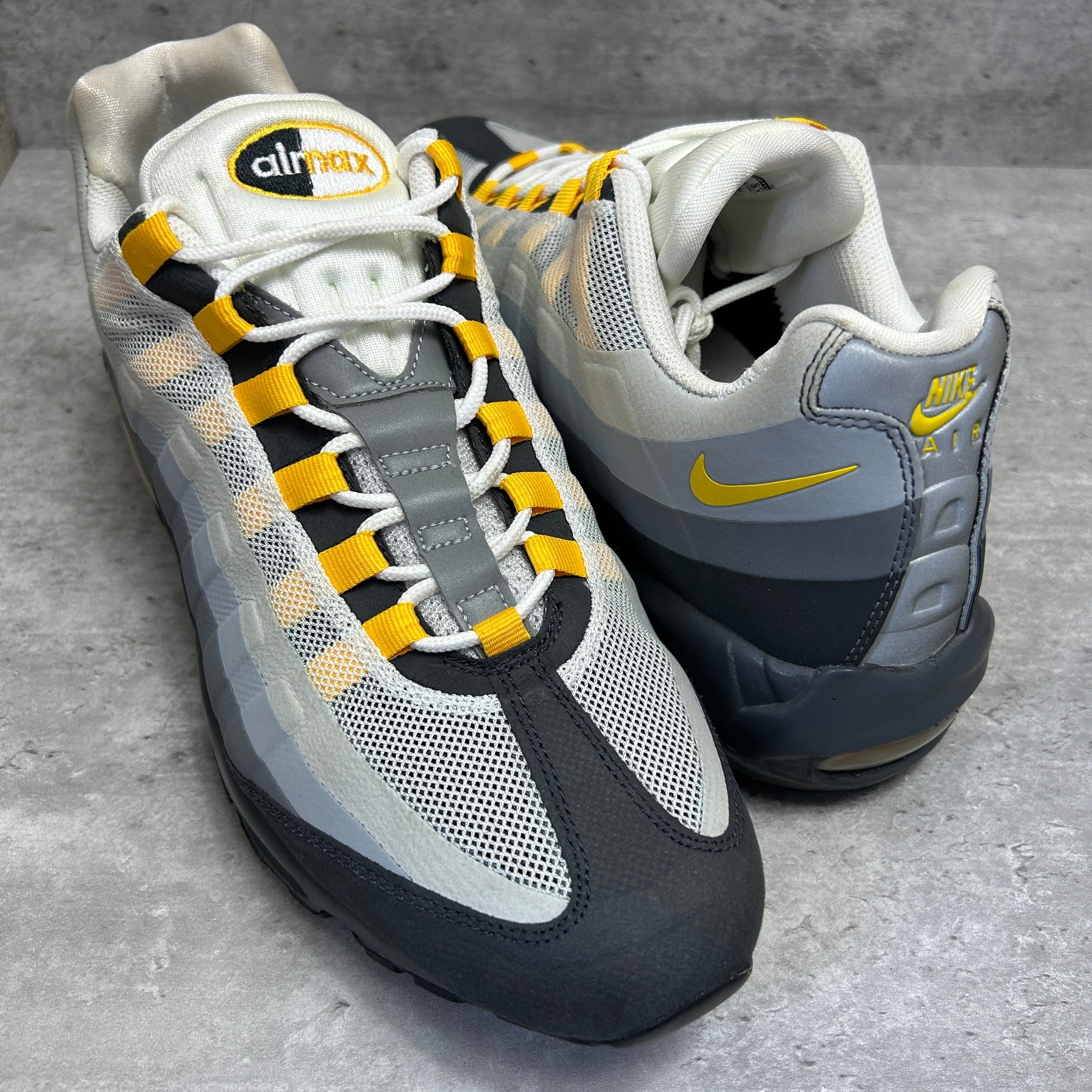 Air max clearance 95 no-sew gray/yellow