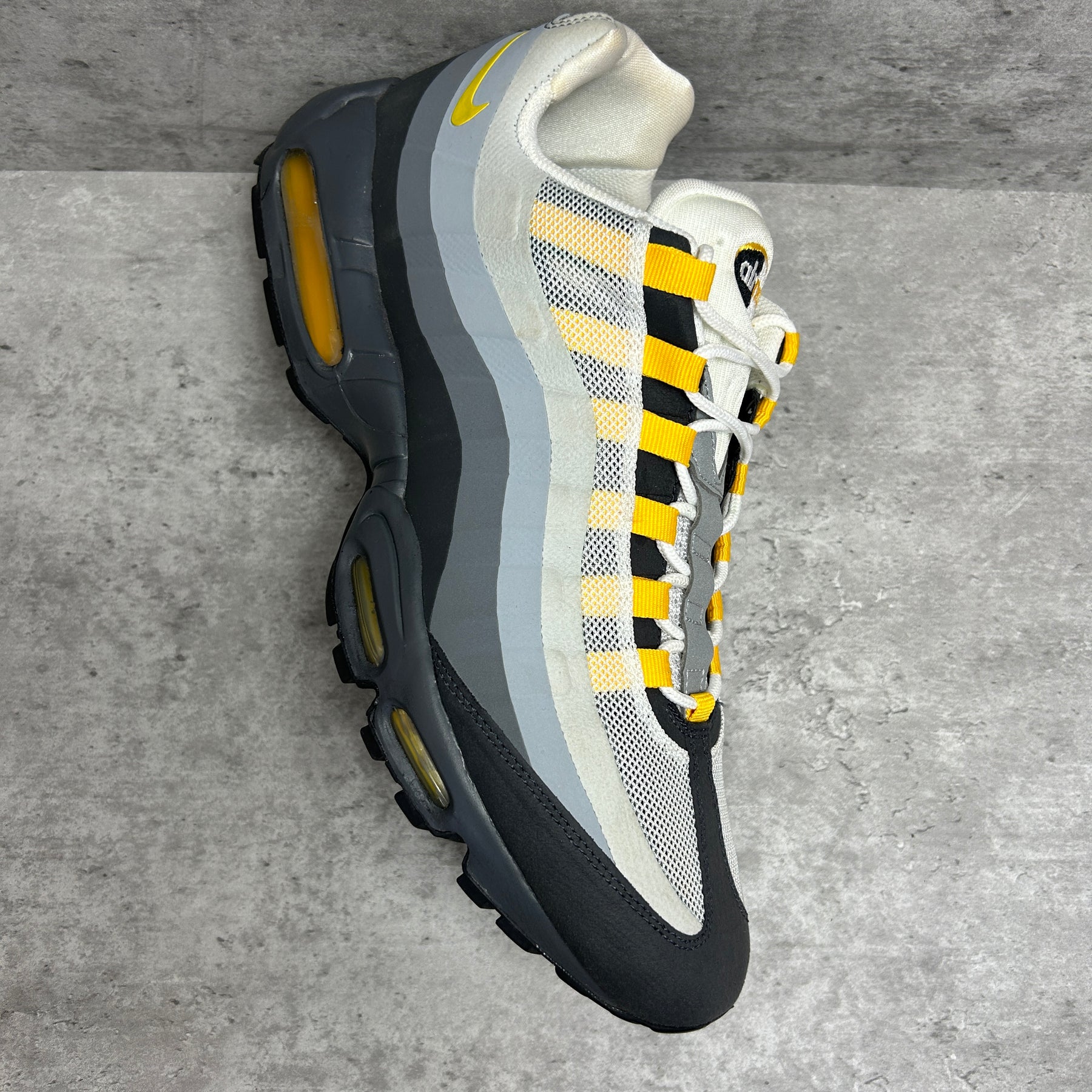 Nike air max 95 no-sew clearance gray/yellow